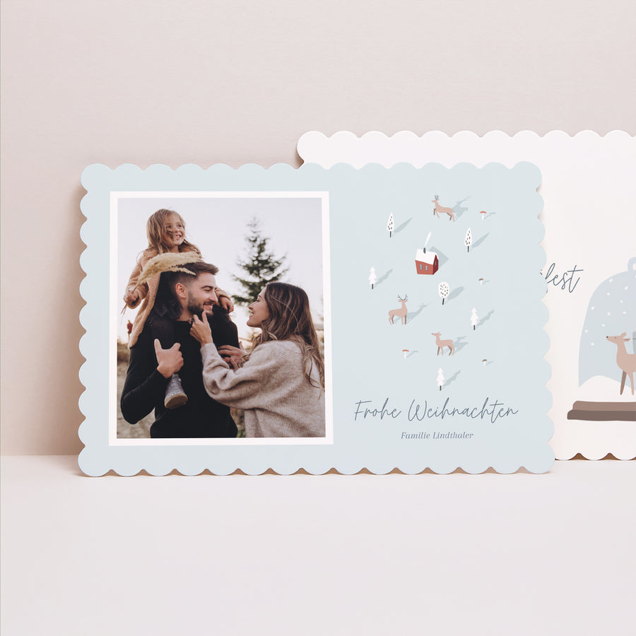 Weihnachtskarte Weihnachten Landschaft, Keksseiten foto