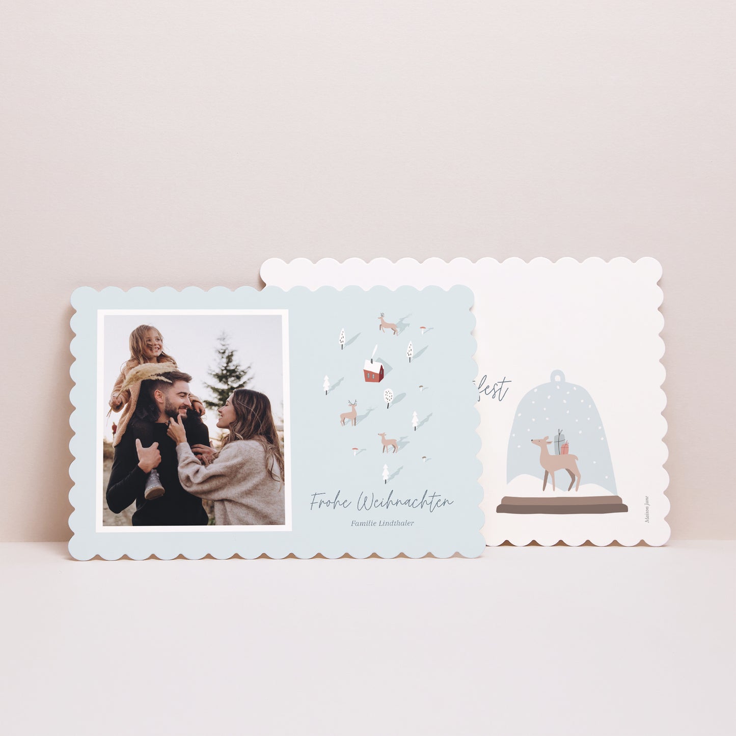 Weihnachtskarte Weihnachten Landschaft, Keksseiten foto N° 2