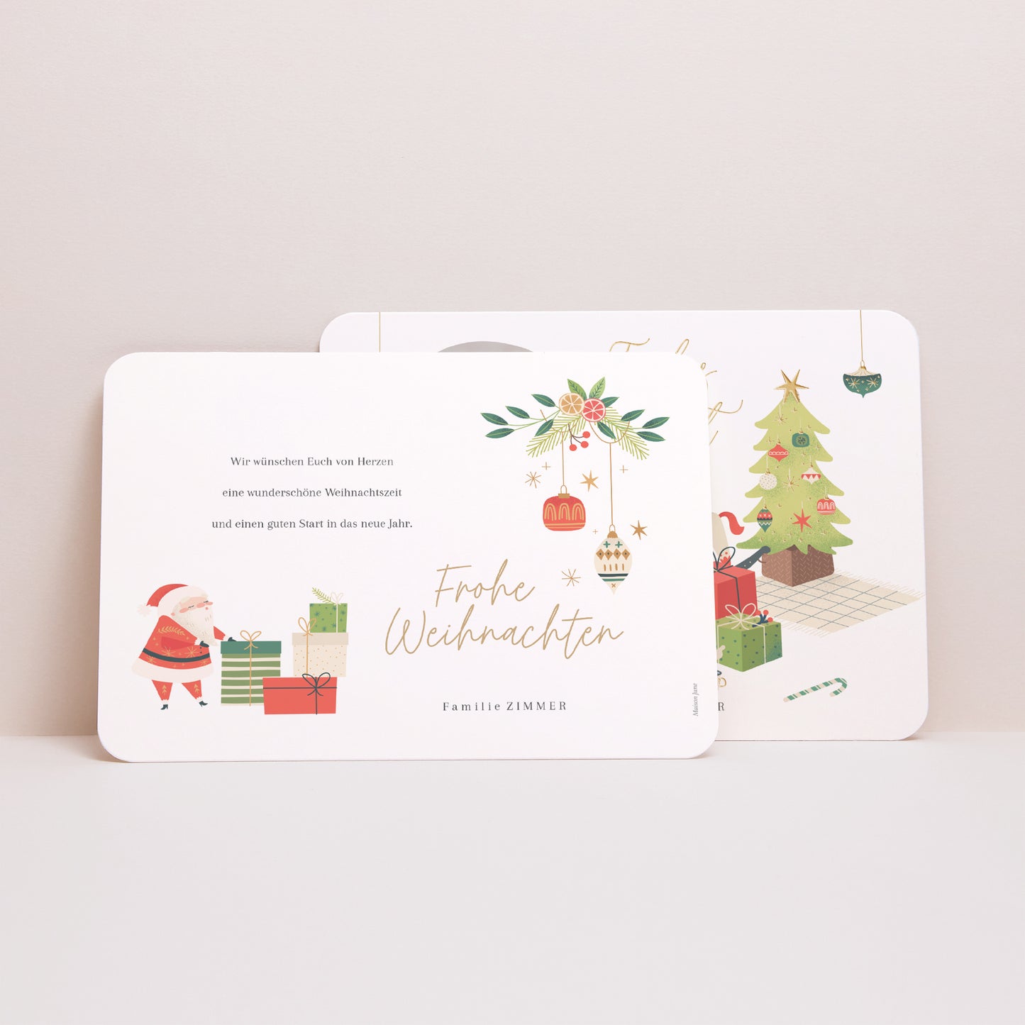 Weihnachtskarte Weihnachten Landschaft, abgerundete Ränder Ein Weihnachtsmorgen foto N° 2