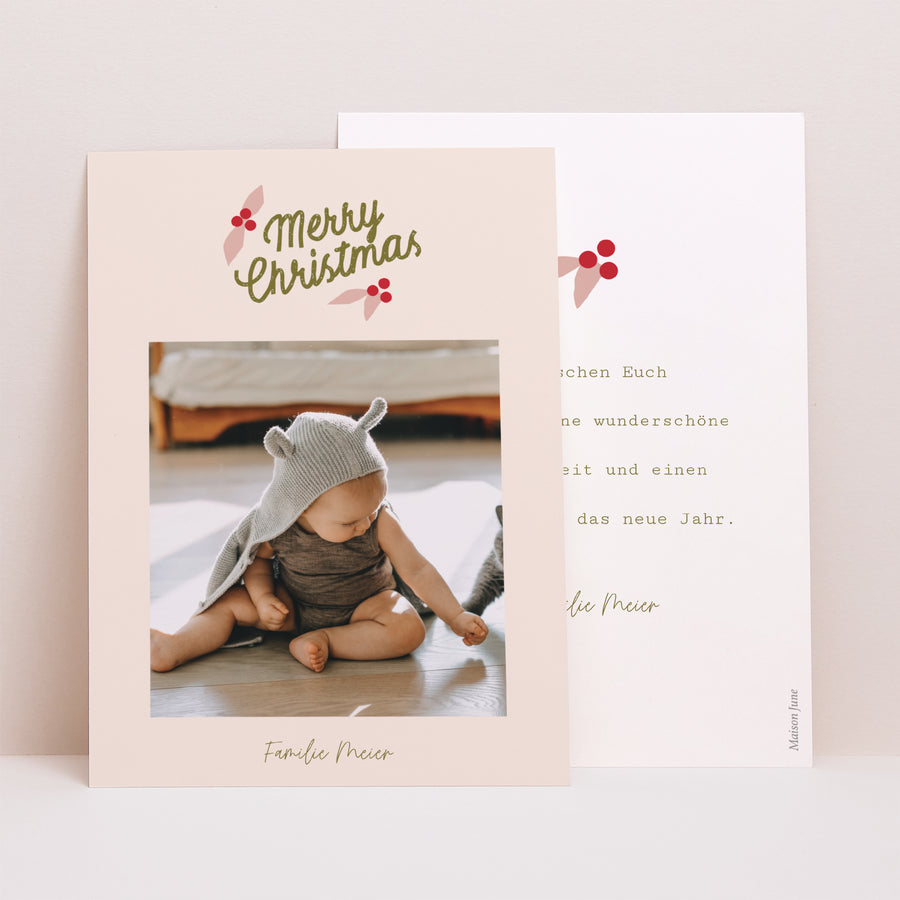 Weihnachtskarte Weihnachten Porträt Merry Christmas foto
