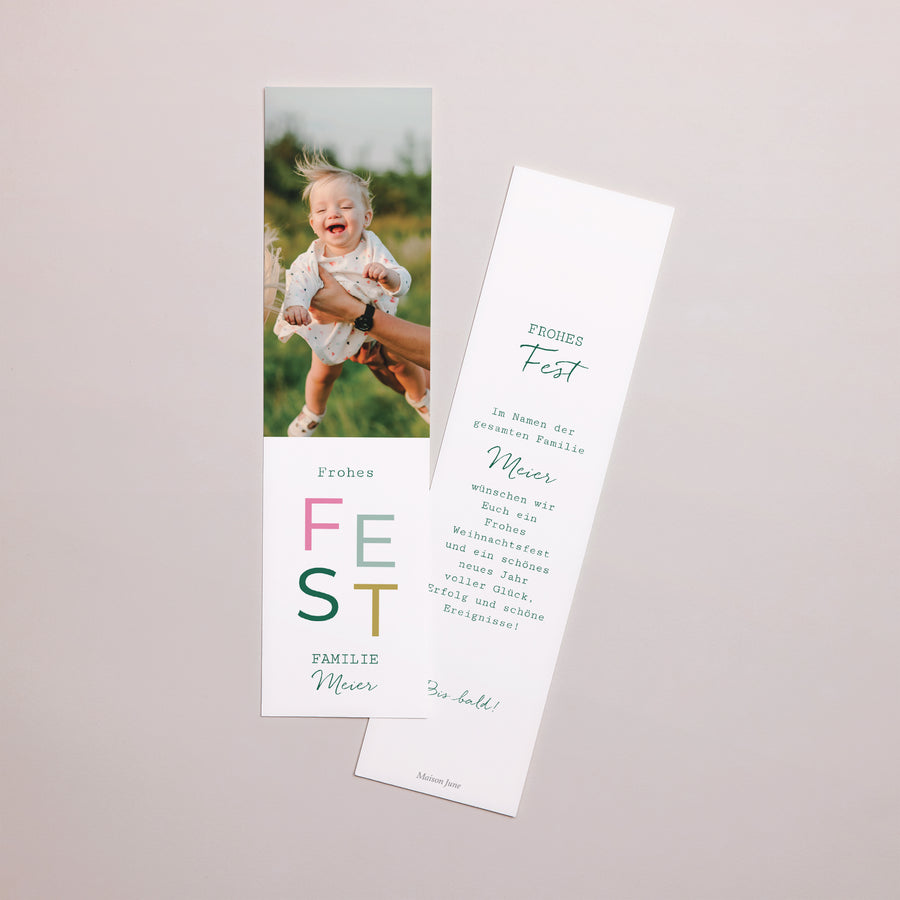 Weihnachtskarte Weihnachten Lesezeichen foto