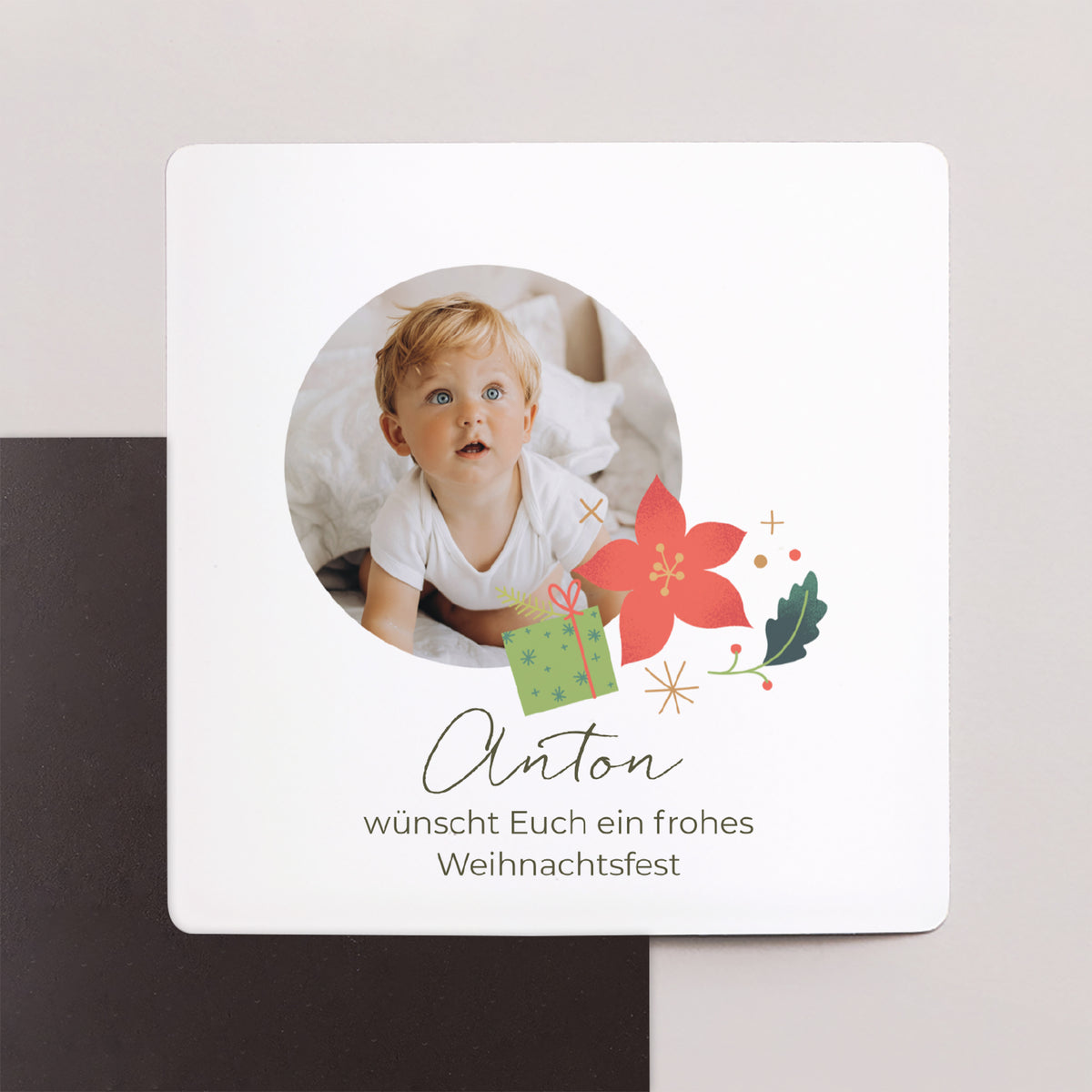 Weihnachtskarte Weihnachten Satz von 9, magnetisch. Verzauberter Wirbelwind foto