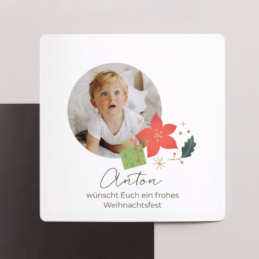 Weihnachtskarte Weihnachten Satz von 9, magnetisch. Verzauberter Wirbelwind foto