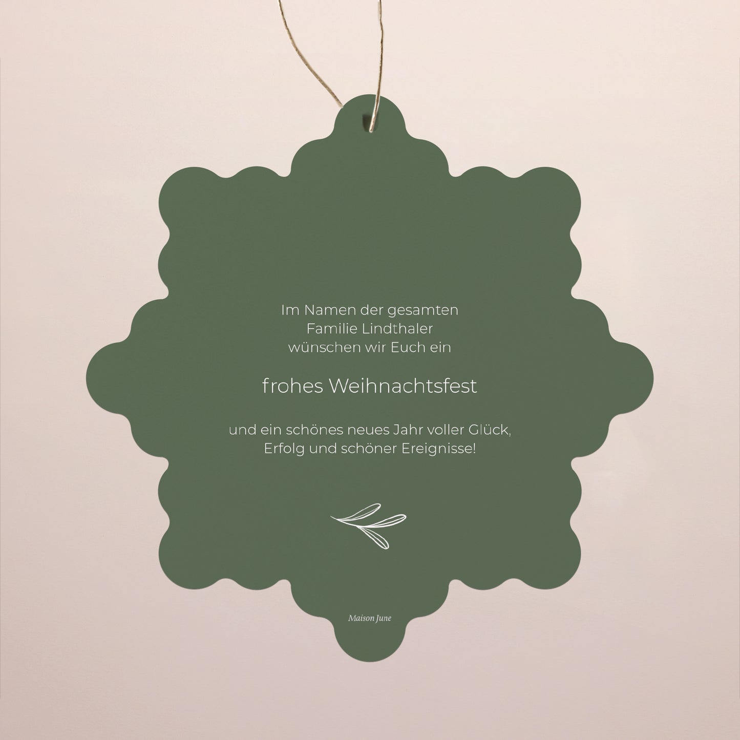 Weihnachtskarte Weihnachten Schwebende Schneeflocke foto N° 2