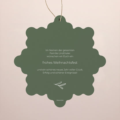 Weihnachtskarte Weihnachten Schwebende Schneeflocke foto N° 2