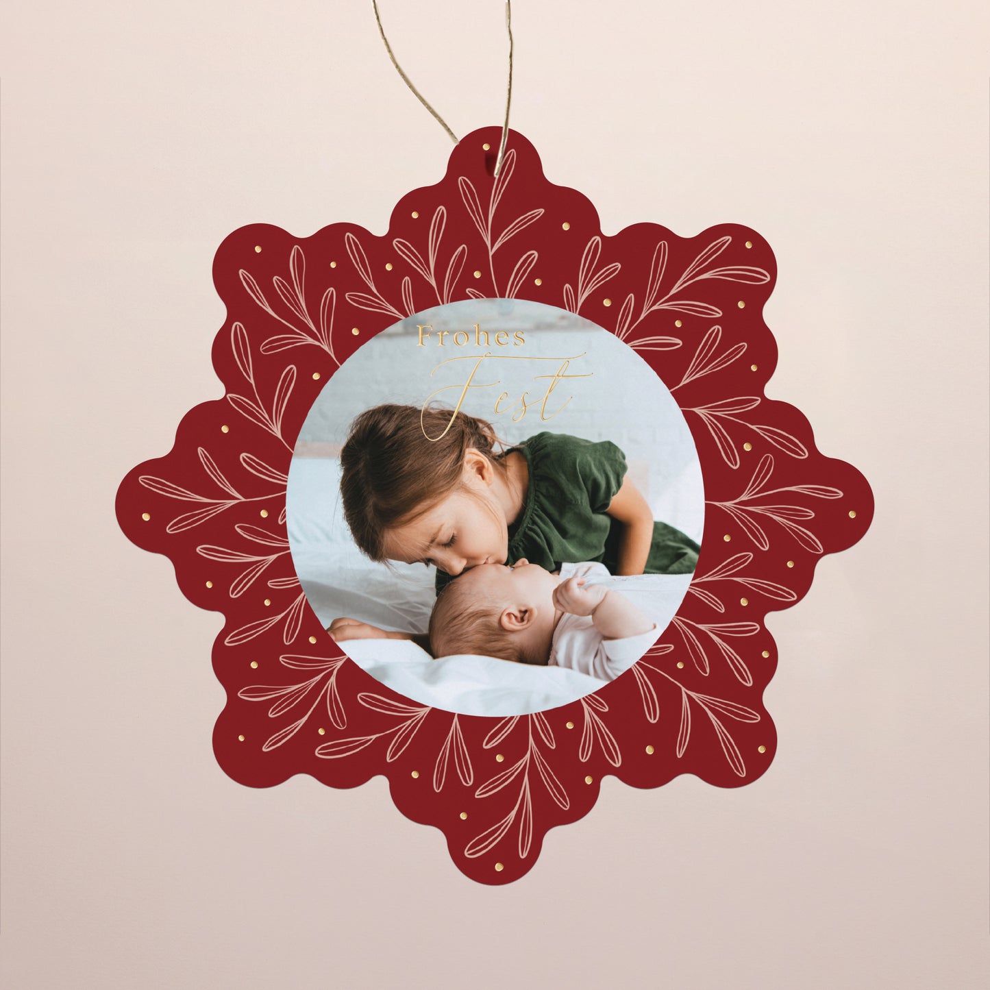 Weihnachtskarte Weihnachten Schwebende Schneeflocke foto N° 1