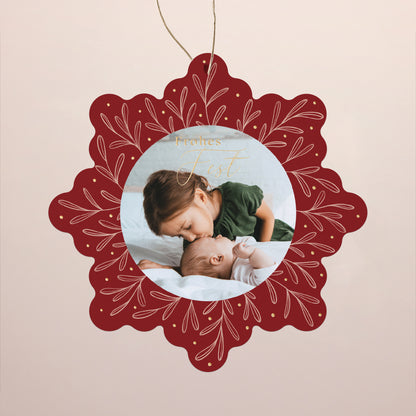 Weihnachtskarte Weihnachten Schwebende Schneeflocke foto N° 1