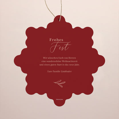 Weihnachtskarte Weihnachten Schwebende Schneeflocke foto N° 2