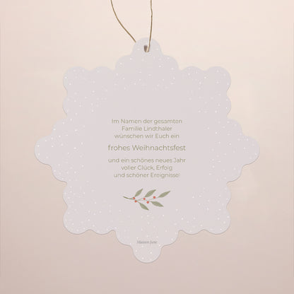 Weihnachtskarte Weihnachten Schwebende Schneeflocke Stränge und Flocke foto N° 2