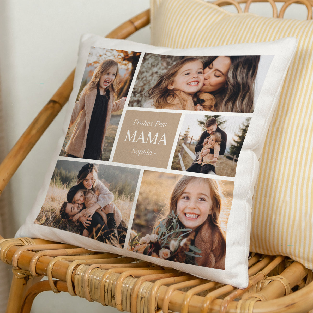 Kissen Objekte Natürliche Beige Multiphotos kraft foto