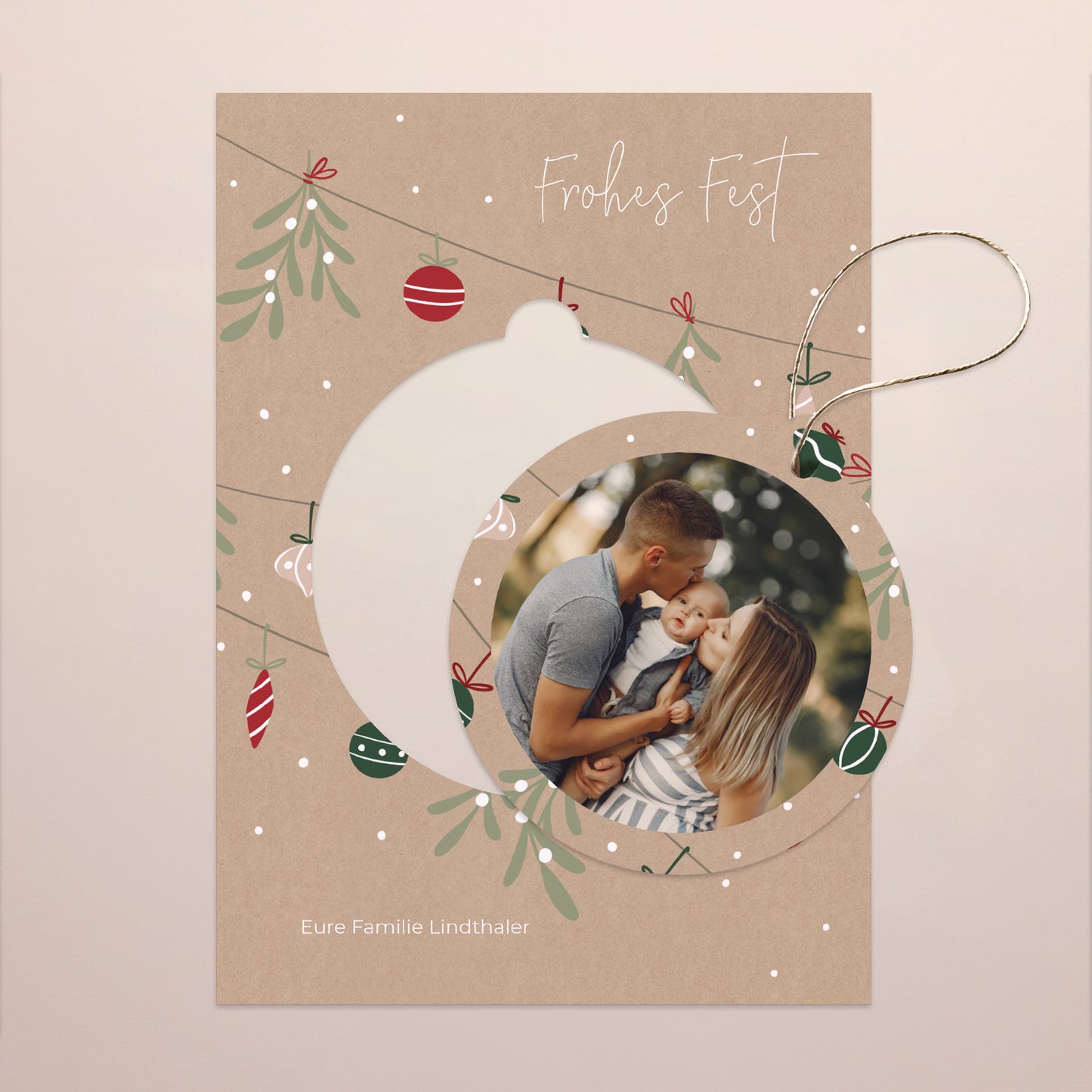 Weihnachtskarte Weihnachten Abnehmbar Kraftgirlande foto N° 1