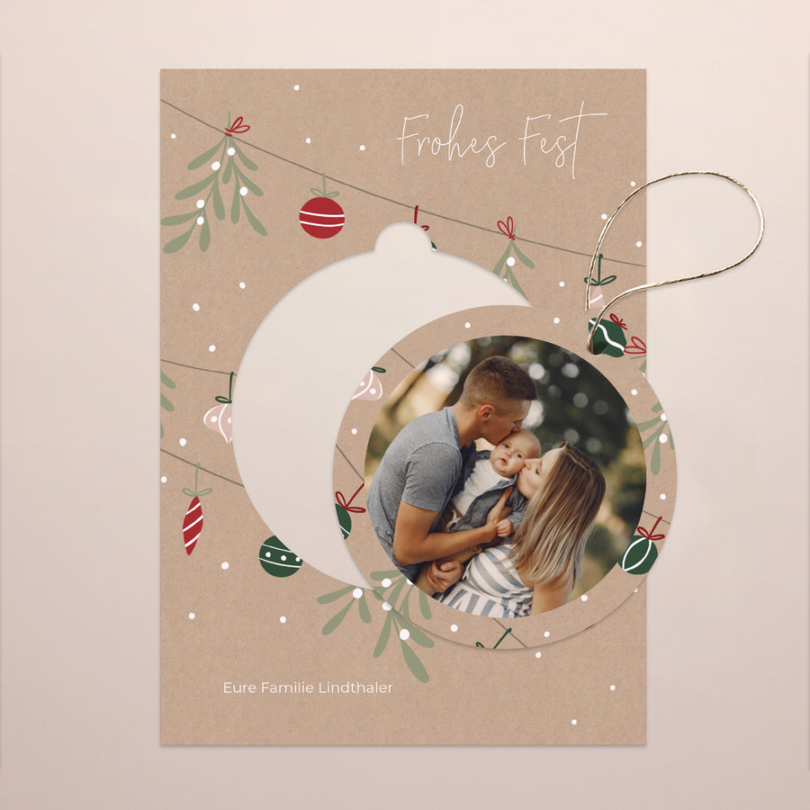 Weihnachtskarte Weihnachten Abnehmbar Kraftgirlande foto