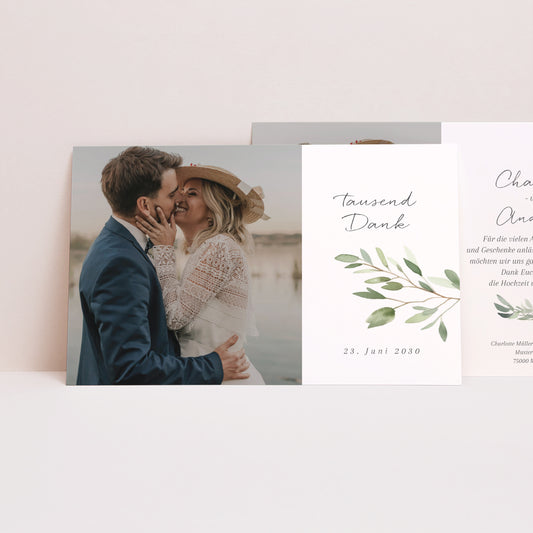 Dankeskarte Hochzeit Landschaft foto