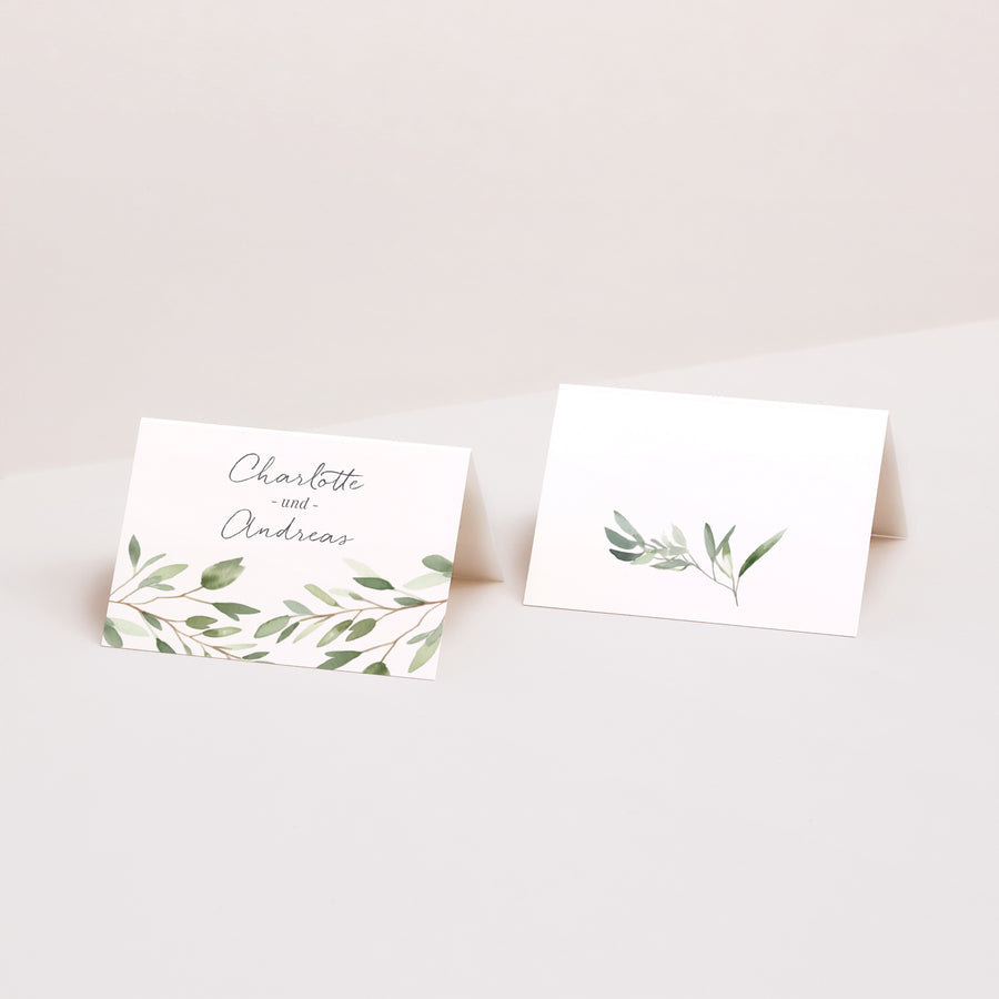 Tischkarten Hochzeit Quer foto