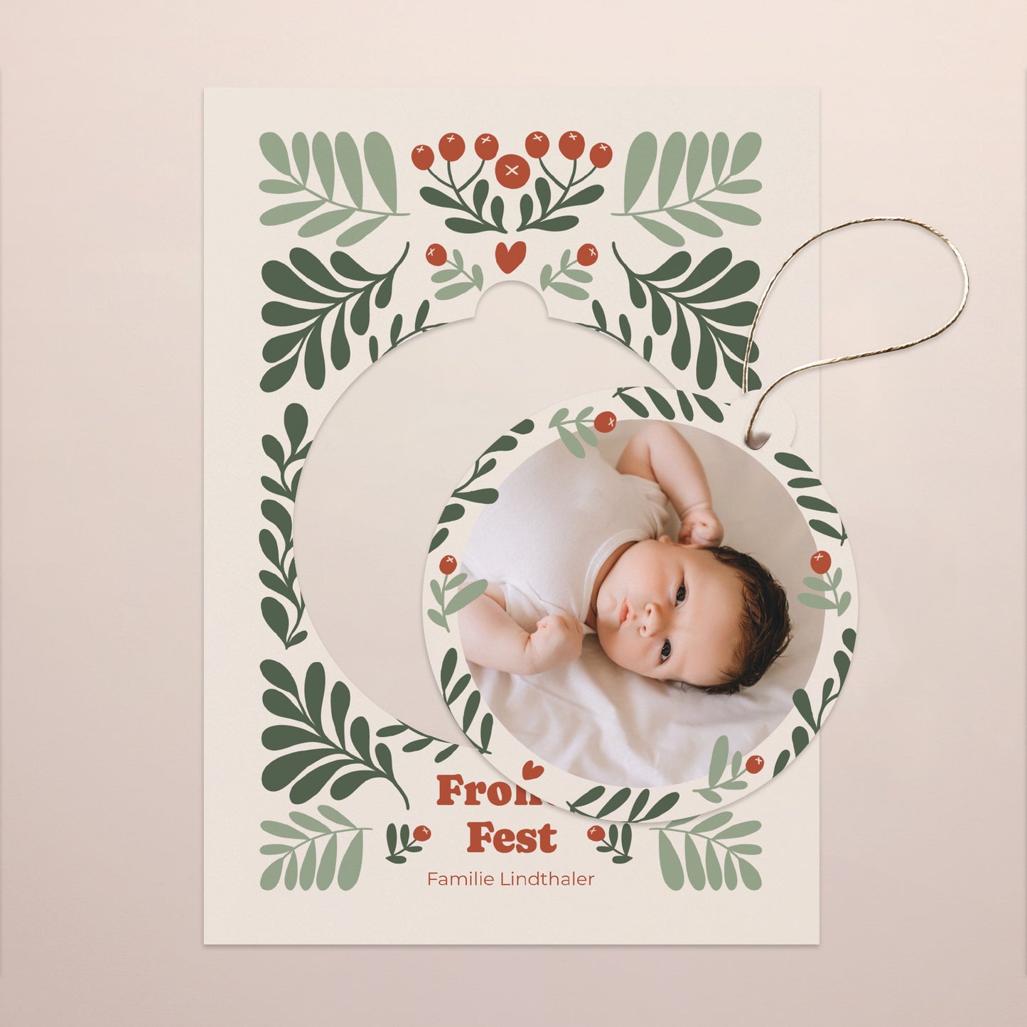 Weihnachtskarte Weihnachten Abnehmbar Motiv zum Aushängen foto N° 1