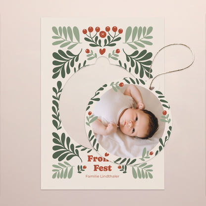 Weihnachtskarte Weihnachten Abnehmbar Motiv zum Aushängen foto N° 1