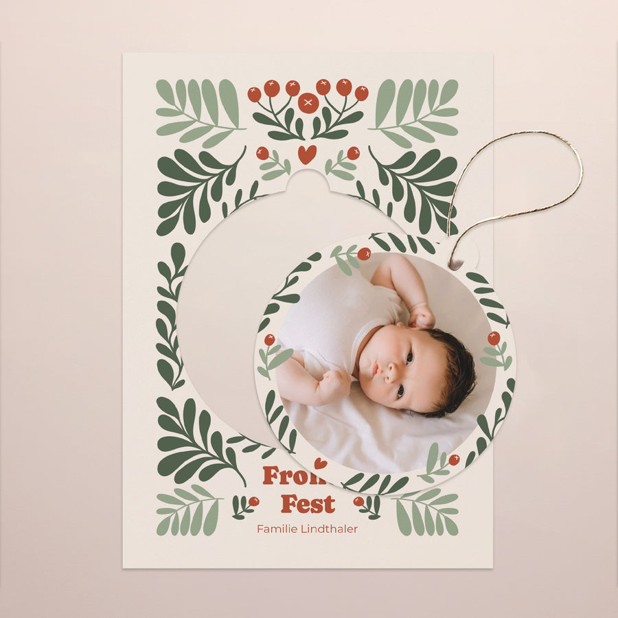 Weihnachtskarte Weihnachten Abnehmbar Motiv zum Aushängen foto