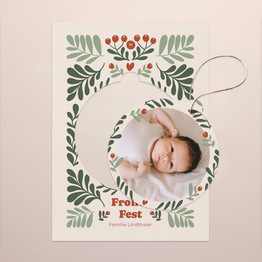 Weihnachtskarte Weihnachten Abnehmbar Motiv zum Aushängen foto