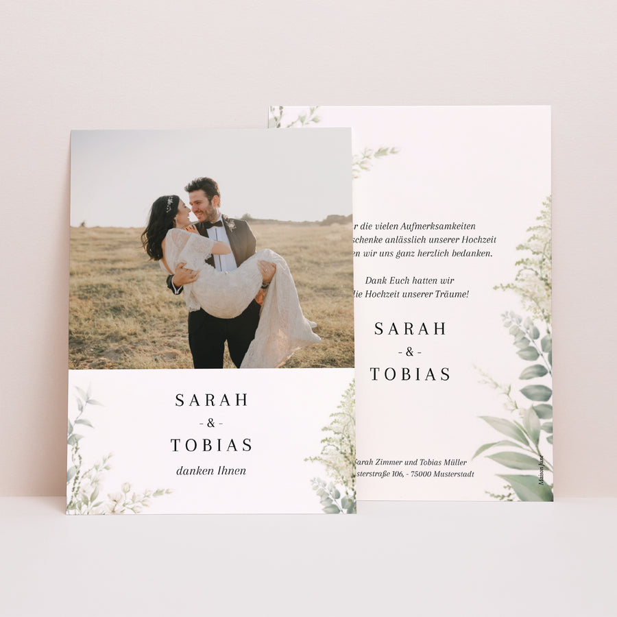 Dankeskarte Hochzeit foto