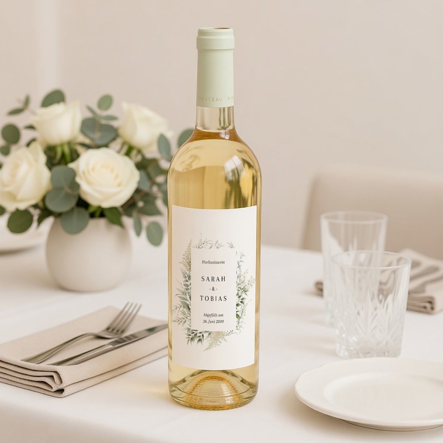 Flaschenetikett Hochzeit Porträt foto N° 2