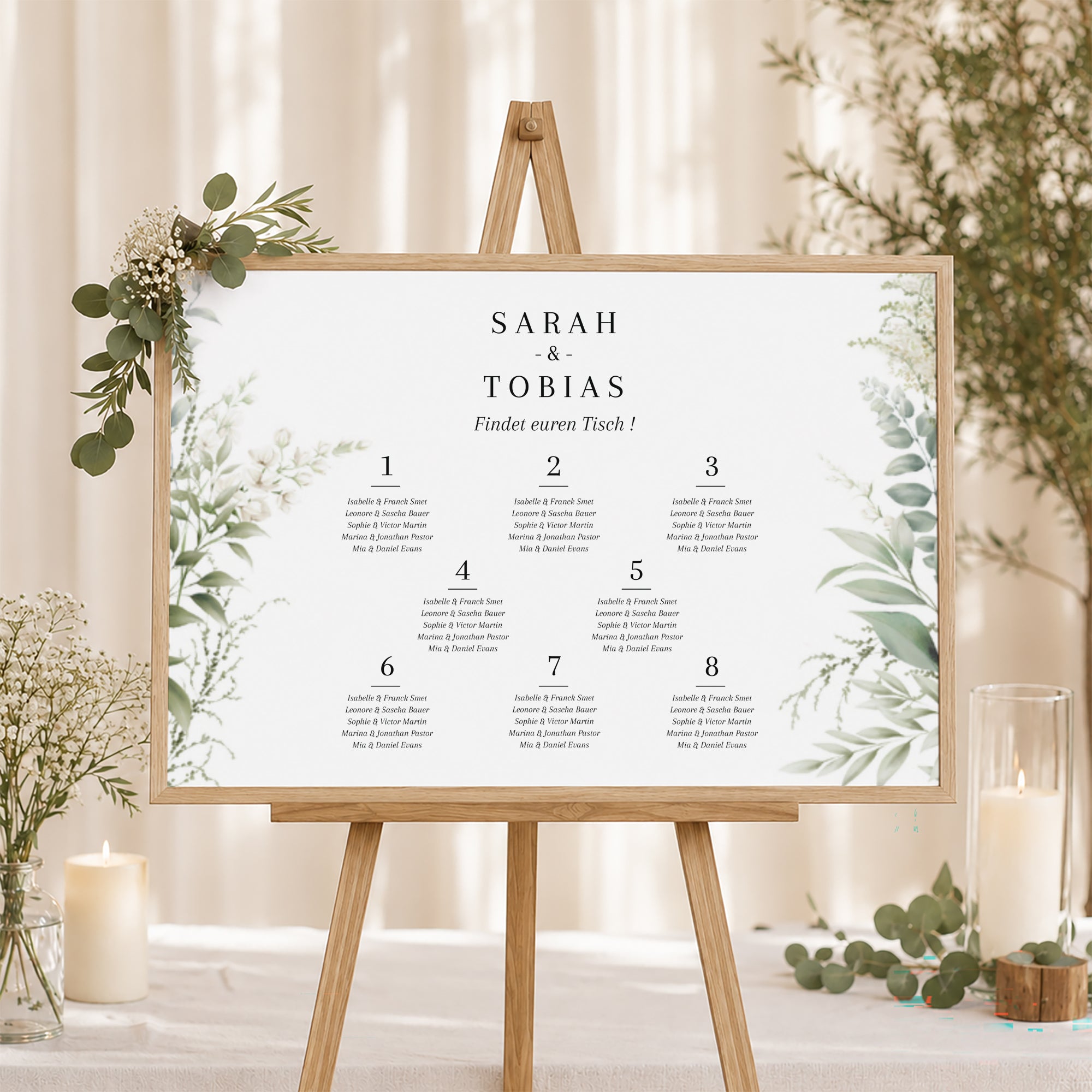 Sitzplan Hochzeit Landschaft ein ländliches Flair foto N° 1