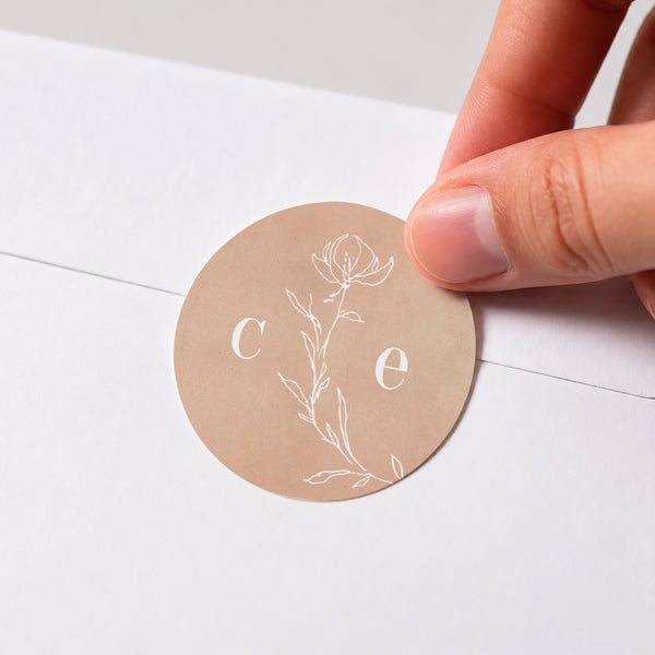 Sticker Hochzeit Rund eine Seite voller Gedichte foto