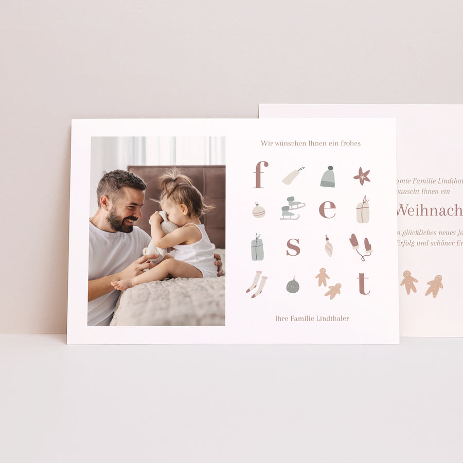 Weihnachtskarte Weihnachten Landschaft Alles für den Winter foto