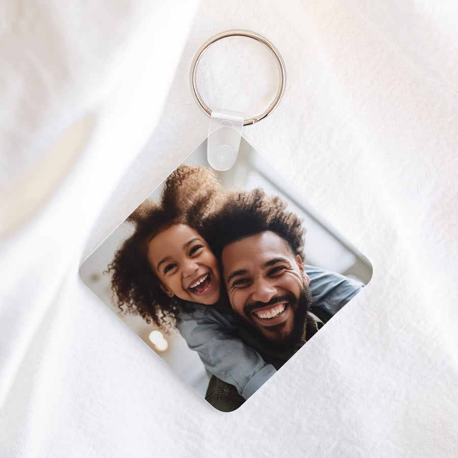 Schlüsselanhänger Objekte Quadrat Daddy Love foto