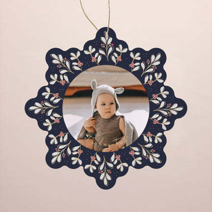 Weihnachtskarte Weihnachten Schwebende Schneeflocke Ein kuscheliger Winter foto N° 1