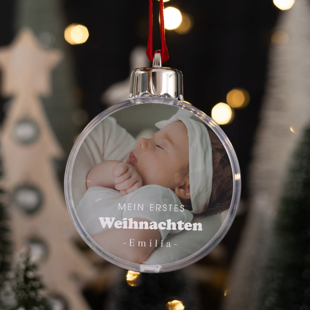 Weihnachtskugel Weihnachten Runde mein erstes Weihnachten foto N° 1