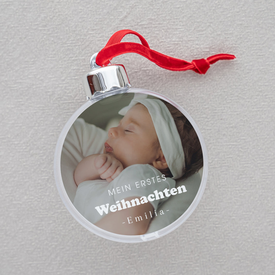 Weihnachtskugel Weihnachten Runde mein erstes Weihnachten foto N° 2