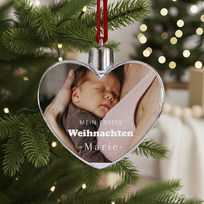 Weihnachtskugel Weihnachten Herz mein erstes Weihnachten foto N° 1