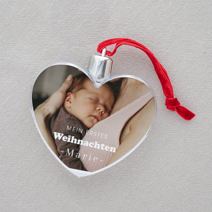 Weihnachtskugel Weihnachten Herz mein erstes Weihnachten foto N° 2