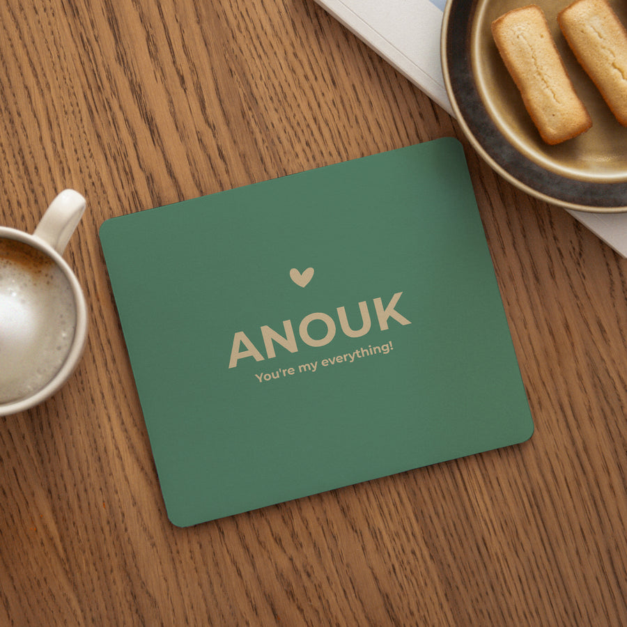 Mousepad Objekte Rechteck Worte der Liebe foto
