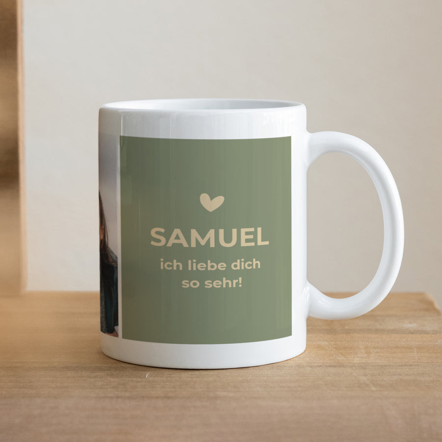 Tasse Objekte Weiß Multiphoto, ich liebe dich wie das Wochenende. foto