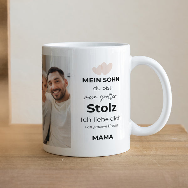 Tasse Objekte Weiß Mein geliebter Sohn foto