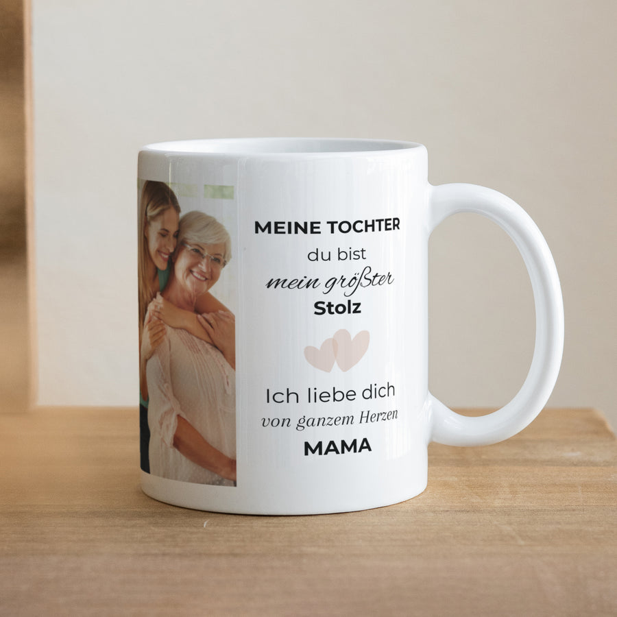 Tasse Objekte Weiß Meine geliebte Tochter foto
