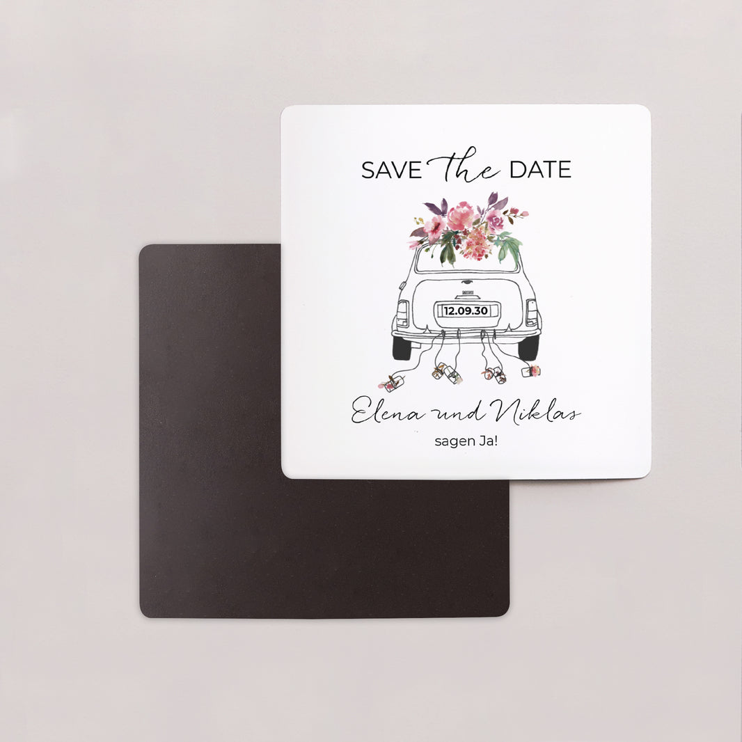 Save the date Karte Hochzeit Satz von 9, magnetisch. Mini Blümchen foto N° 2