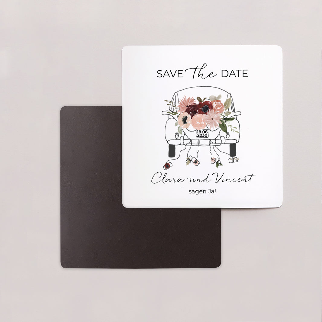 Save the date Karte Hochzeit Satz von 9, magnetisch. foto N° 2