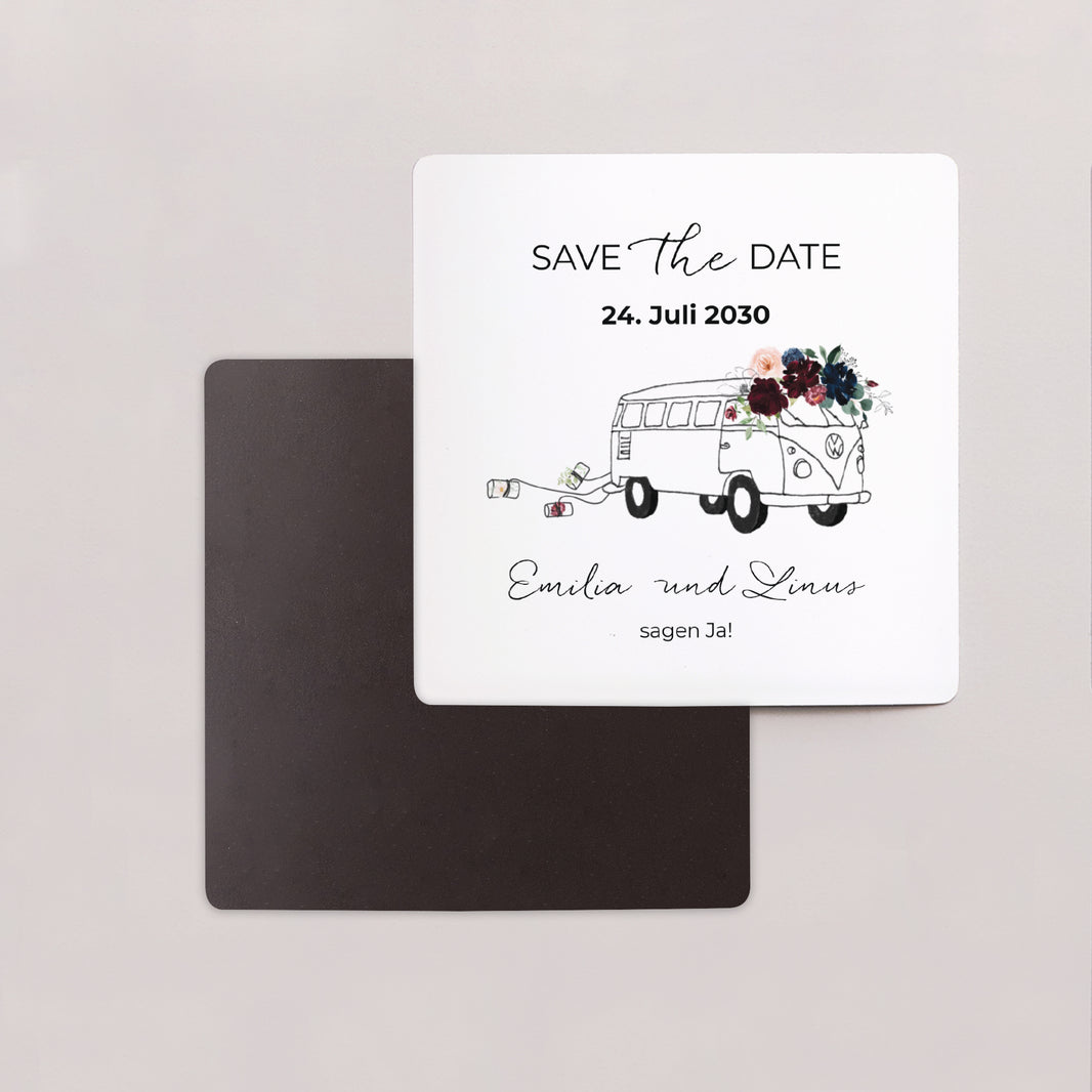 Save the date Karte Hochzeit Satz von 9, magnetisch. foto N° 2