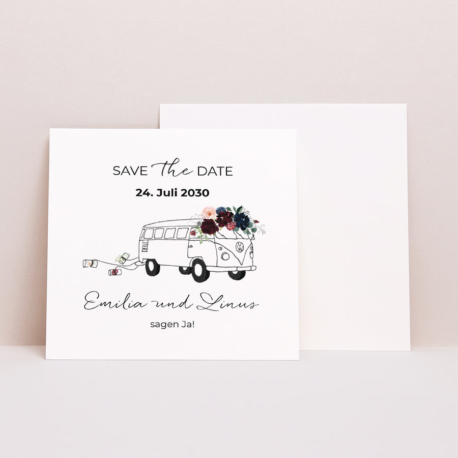 Save the date Karte Hochzeit Quadrat foto