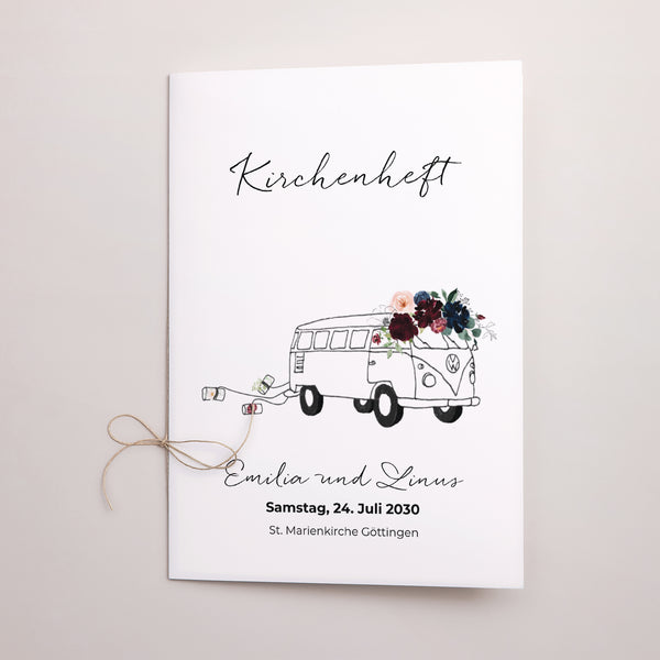 Kirchenheft Hochzeit Doppelflügel Blümchen-Kombi foto