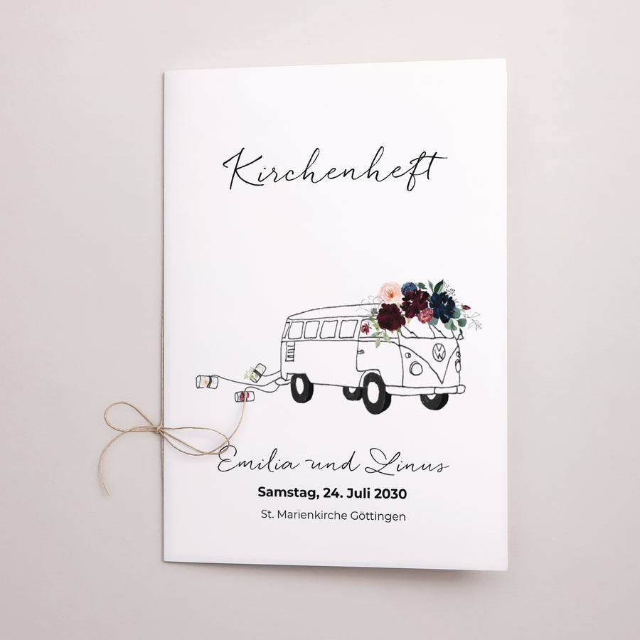 Kirchenheft Hochzeit Doppelflügel Blümchen-Kombi foto