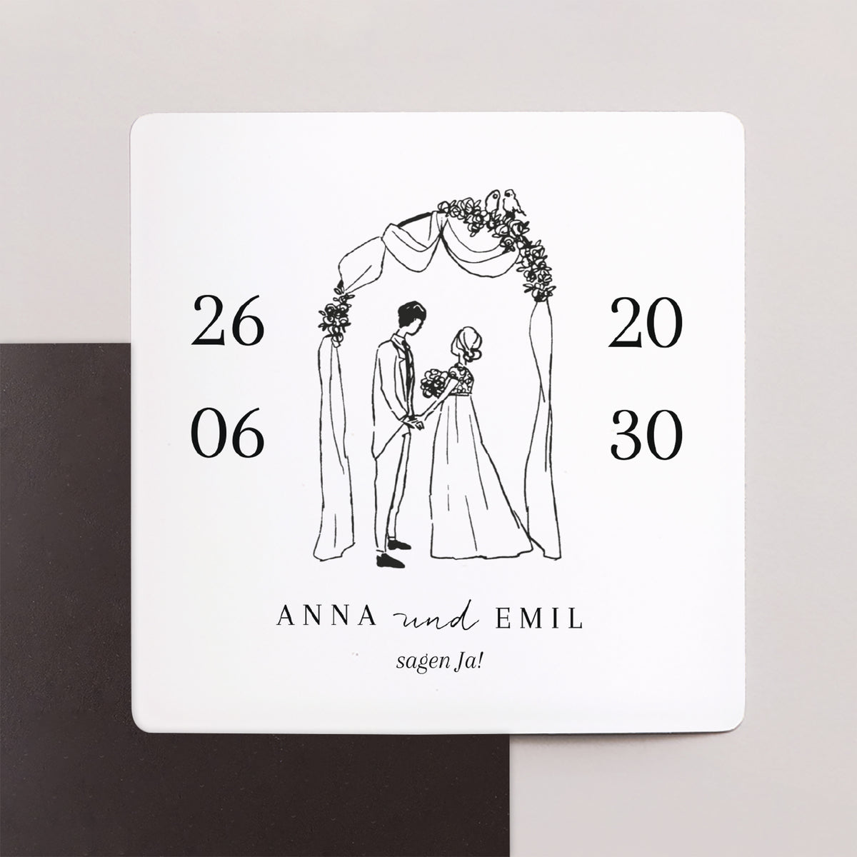 Save the date Karte Hochzeit Satz von 9, magnetisch. foto