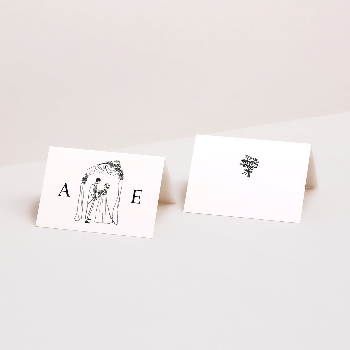 Tischkarten Hochzeit Quer foto