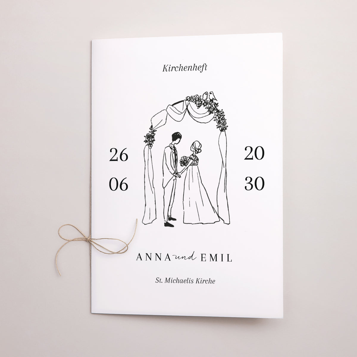 Kirchenheft Hochzeit Doppelflügel Es lebe, wer frisch verheiratet ist foto