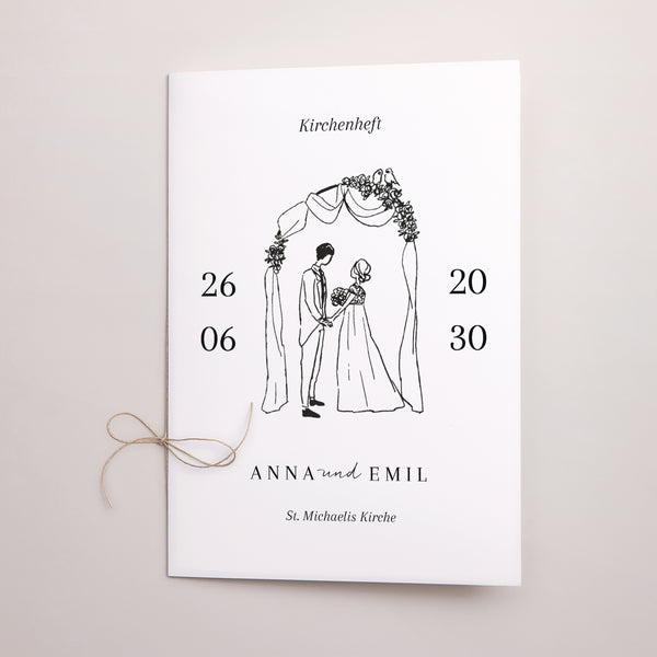 Kirchenheft Hochzeit Doppelflügel Es lebe, wer frisch verheiratet ist foto