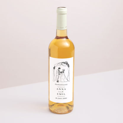 Flaschenetikett Hochzeit Porträt foto N° 1