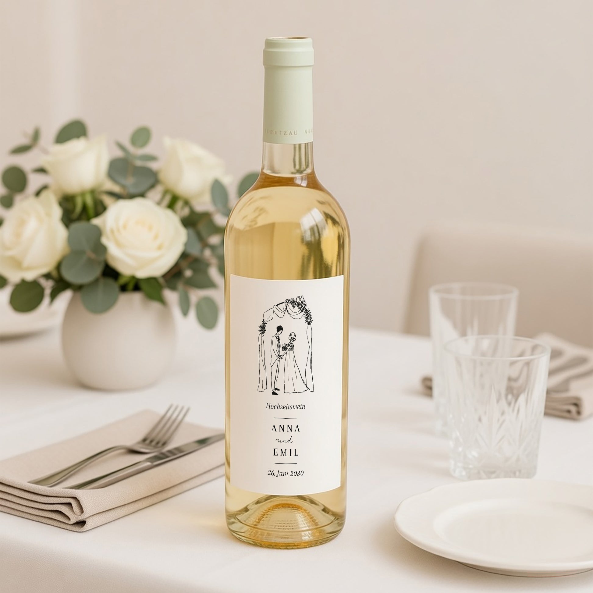 Flaschenetikett Hochzeit Porträt foto N° 2