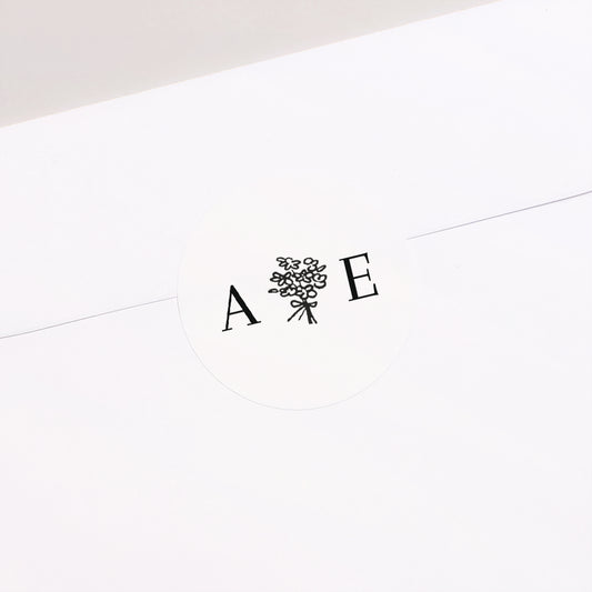 Sticker Hochzeit Rund Es lebe, wer frisch verheiratet ist foto
